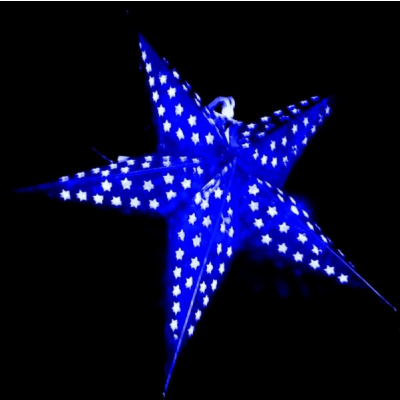Stea Luminoasa tip Felinar Agatator Albastru Pliabil 60cm LEDuri