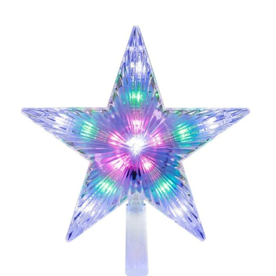 Stea Luminoasa Varf de Brad LEDuri Multicolore 15cm 220V