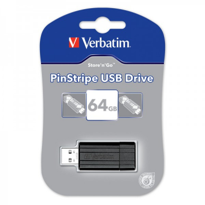 Stick USB Verbatim 2.0 PINSTRIPE 64GB