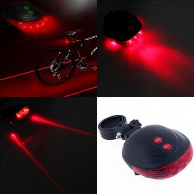 Stop LED Biciclete cu Proiectie Laser Culoar Siguranta Laser Tail Light