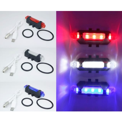 Stop Semnalizare Bicicleta cu 5 LED-uri si incarcare USB 996 BS216