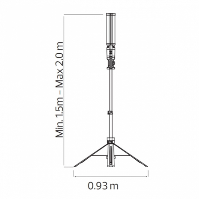 Suport Turn Proiectoare LED 80W 2x4300lm 5000K 220V Horoz 1070020080