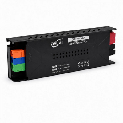 Sursa Alimentare LED 24V 200W 8.3A Slim Conectare Rapida Push-In DALBI 7E104 XXM