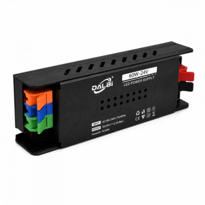 Sursa Alimentare LED 24V 60W 2.5A Slim Conectare Rapida Push-In DALBI 7E102 XXM