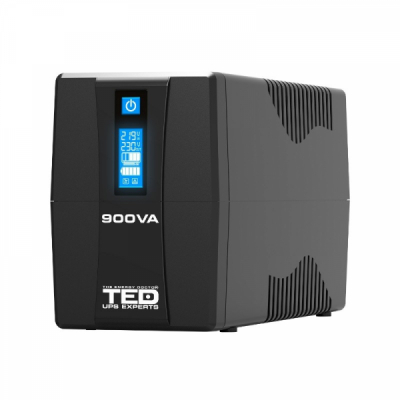 Sursa curent UPS 900VA 500W LCD Line Interactive AVR 2 schuko USB TED 7G012 XXM