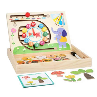 Tabla educativa din lemn ceas numere MG-329 CWT