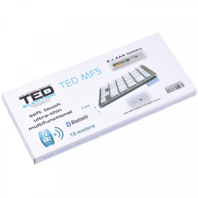 Tastatura PC Slim Bluetooth Multifunctionala TED MF5 40975 2F005 XXM