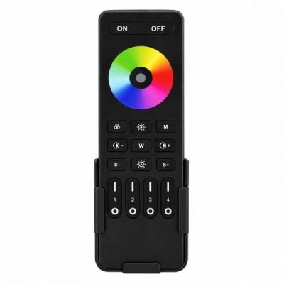 Telecomanda LED RGB/RGBW/RGB+CCT 4 Zone RF 2.4 GHz Neagra 18A219 XXM