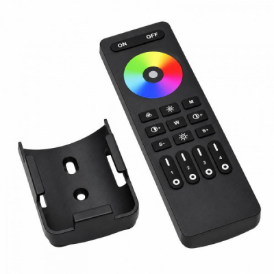 Telecomanda LED RGB/RGBW/RGB+CCT 4 Zone RF 2.4 GHz Neagra 18A219 XXM