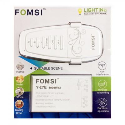 Telecomanda Wireless Universala pentru Lustra 3 canale si Timer Fomsi