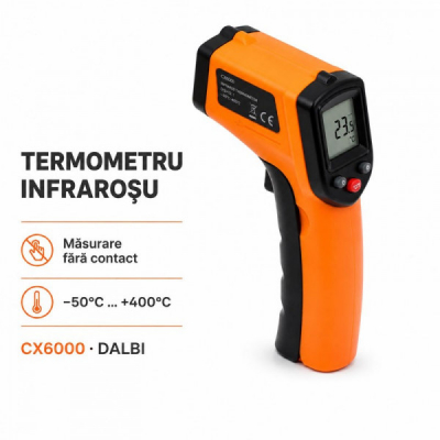 Termometru Infrarosu Digital cu Laser -50 C–400 C CX6000 DALBI 17A026 XXM