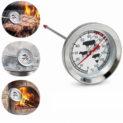 Termometru Metalic Analog Tija 12cm 0–120 grade Celsius HoReCa 13C026 XXM