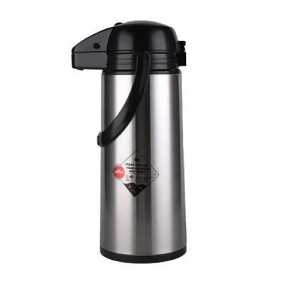 Termos cu pompa Inox si plastic cu interior din sticla 1.9L Grunberg T316CC