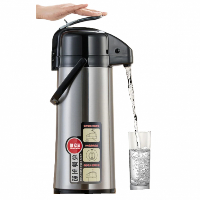 Termos cu pompa Inox si plastic cu interior din sticla 1.9L Grunberg T316CC