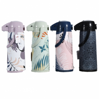 Termos cu pompa plastic interior sticla 1.9L Grunberg DIV.Culori T316