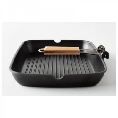 Tigaie Aluminiu Grill Teflonat cu Capac 36x24cm Grunberg HXG36LD