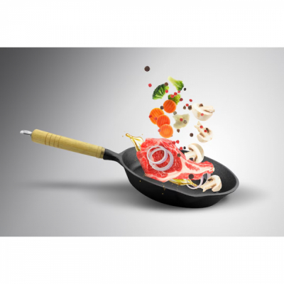 Tigaie cu maner detasabil lemn Heinner fonta 23X4cm HR-TNJ-5D23DNC65358