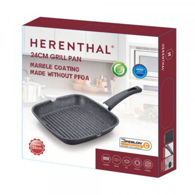 Tigaie Grill Marmorata 24x24cm Herenthal HT-CAG24M