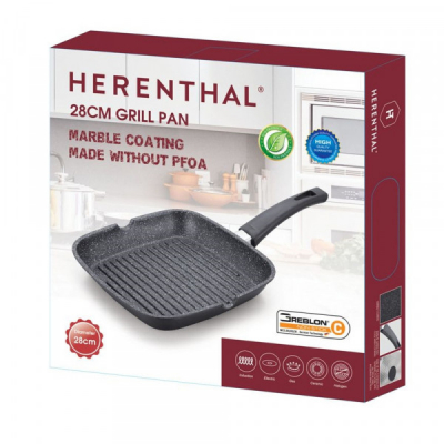 Tigaie Grill Marmorata 28x28cm Herenthal HT-CAG28M