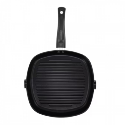Tigaie Grill Otel+Plastic 24x24cm Placaj antiaderent Grunberg GR6134