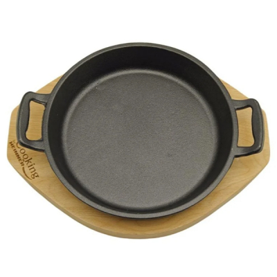 Tigaie Servire Fonta Pura 20cm Suport Lemn Heinner ZVC-T20 CNN50597 DNC63551
