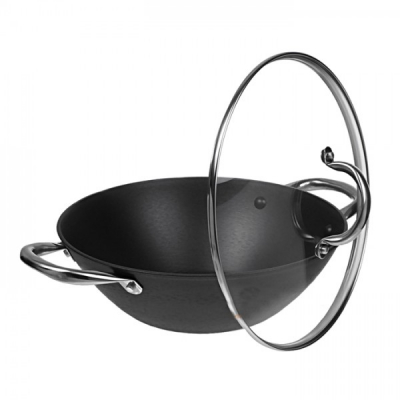 Tigaie wok fonta suport bete capac Bohmann BH60228 28cm 3.6L