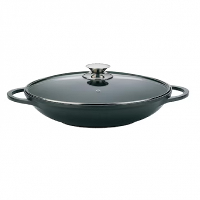 Tigaie Wok marmorata cu capac 36cm 5L Cheffinger CF-DW36