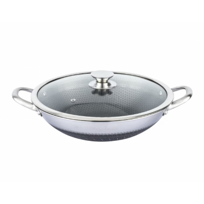 Tigaie wok otel inoxidabil 32cm Cheffinger CF-PW32