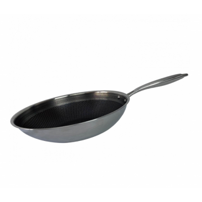 Tigaie wok otel inoxidabil 32cm Cheffinger CF-PW32N