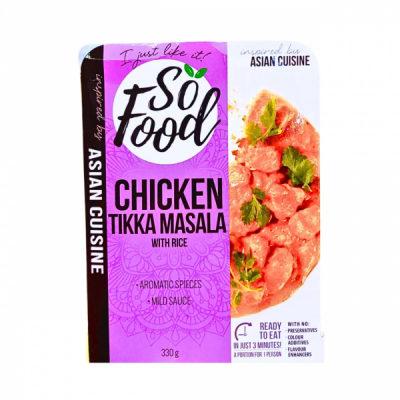 Tikka Masala Fara Conservanti 3 minute la Microunde So Food 330g MGR32289
