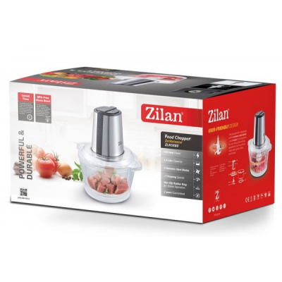 Tocator Electric Chopper 300W Vas Sticla 1.6l, 2 Trepte Zilan ZLN3888