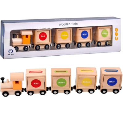 Tren Magnetic pentru copii din Lemn Joc de Clasificare MBS-2316 CWT
