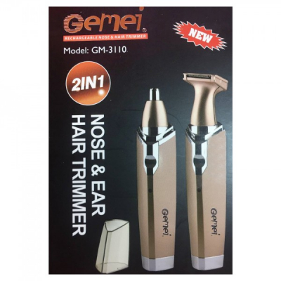 Trimmer Facial Electric 2in1 3W Gemei GM3110