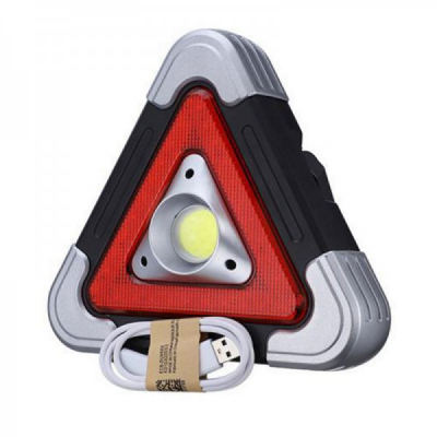 Triunghi Reflectorizant COB LED Incarcare Solara si USB HB6609 XXM