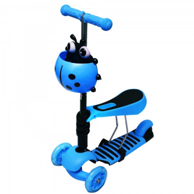 Trotineta Copii Micro Scooter 3in1 2-7 Ani 25Kg Albastra