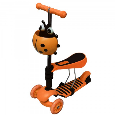 Trotineta Copii Micro Scooter 3in1 2-7 Ani 25Kg Portocalie