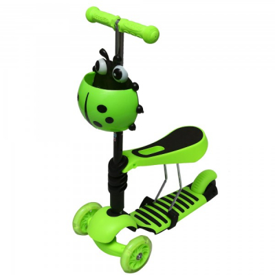 Trotineta Copii Micro Scooter 3in1 2-7 Ani 25Kg Verde