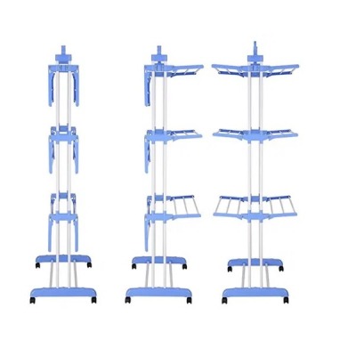 Uscator Vertical Rufe 3 Randuri cu Suport Umerase Pliabil 175cm