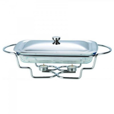 Vas cald dish Sticla Termorezistenta 2 lumanari 2.4L Bohmann BH2001