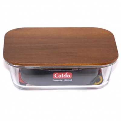 Vas Sticla Termorezistenta Capac din lemn de acacia 2.7L Caldo AWG2700RC JGR