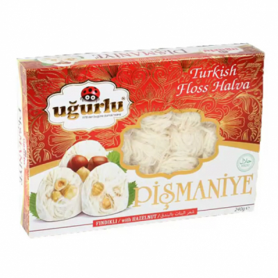 Vata de zahar aroma de alune de padure Hazelnut Pismaniye Ugurlu 240g MGR34220