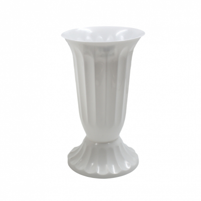 Vaza Bordura Florarii / Funerara Plastic Alb 19x40cm DNC22228