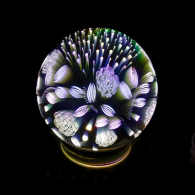 Veioza Rotunda cu Efect 3D Trandafiri Alimentare USB