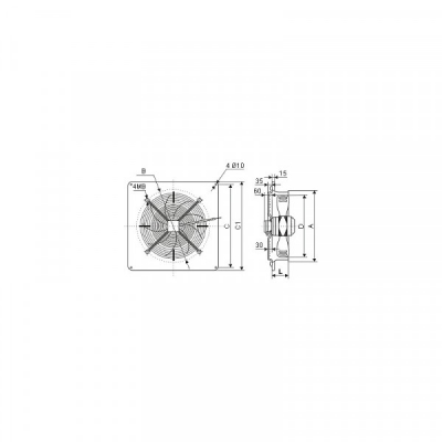 Ventilator Axial de Perete 138W 220V 350mm 14H017 XXM