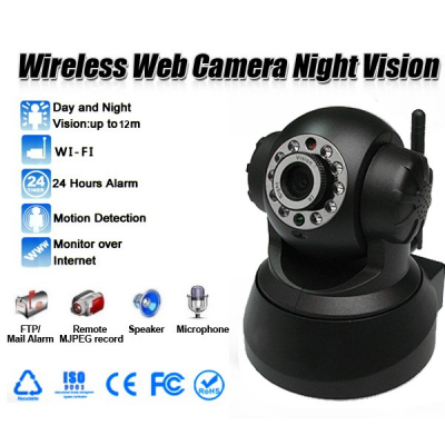 Wi-Fi Camera de Supraveghere cu IP Network si Reglaj