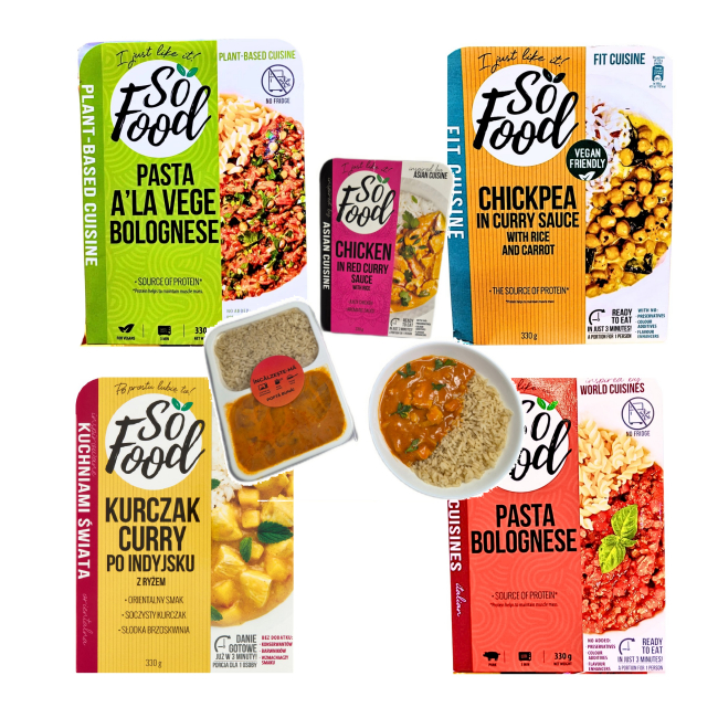 4+1 Gratis Ready Meals Pachet de Pranz o Saptamana So Food 330g MGR