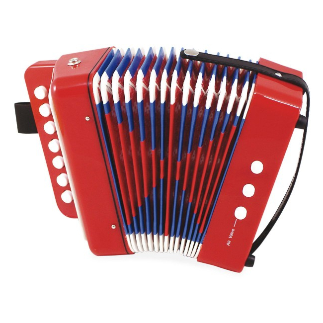 Acordeon de Copii 14 Tonuri 7 Clape 3 Basi 17x10x17cm