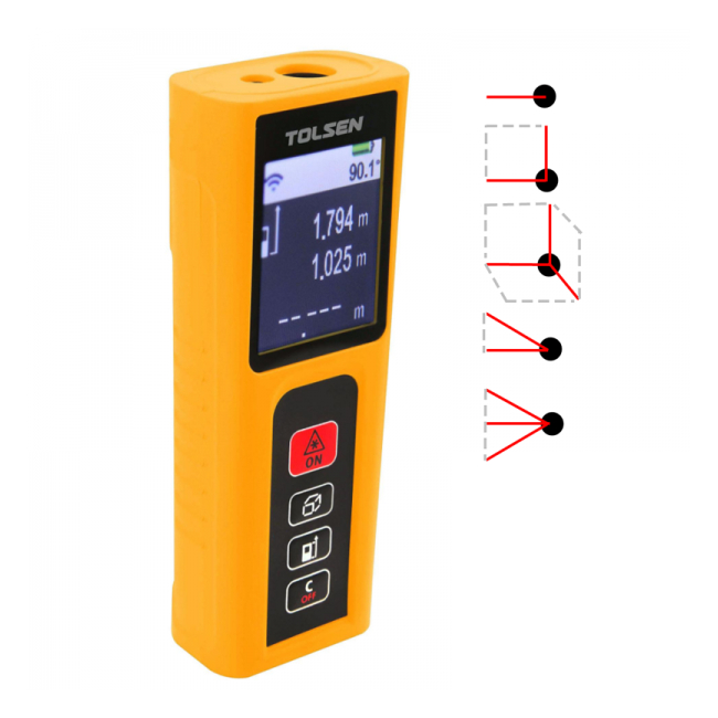 Aparat Masura cu Laser la Distanta 0.2-60m Tolsen 35074