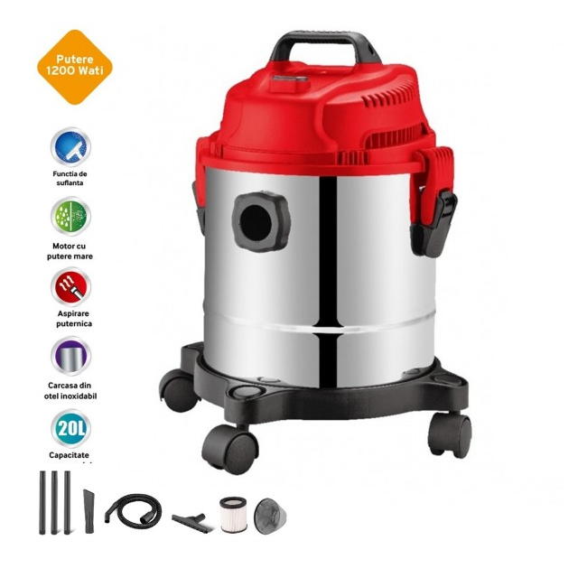 Aspirator cu Aspirare Umeda si Uscata 1200W Cuva 12L Victronic VC9150