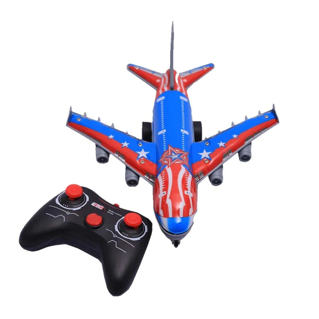 Avion cu Telecomanda Model Interactiv cu Lumini si Sunete pentru Copii 6807Y CWT